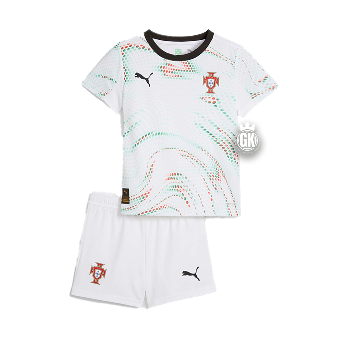 Conjunto infantil Seleção Portugal branco alternativo 2025 - PUMA