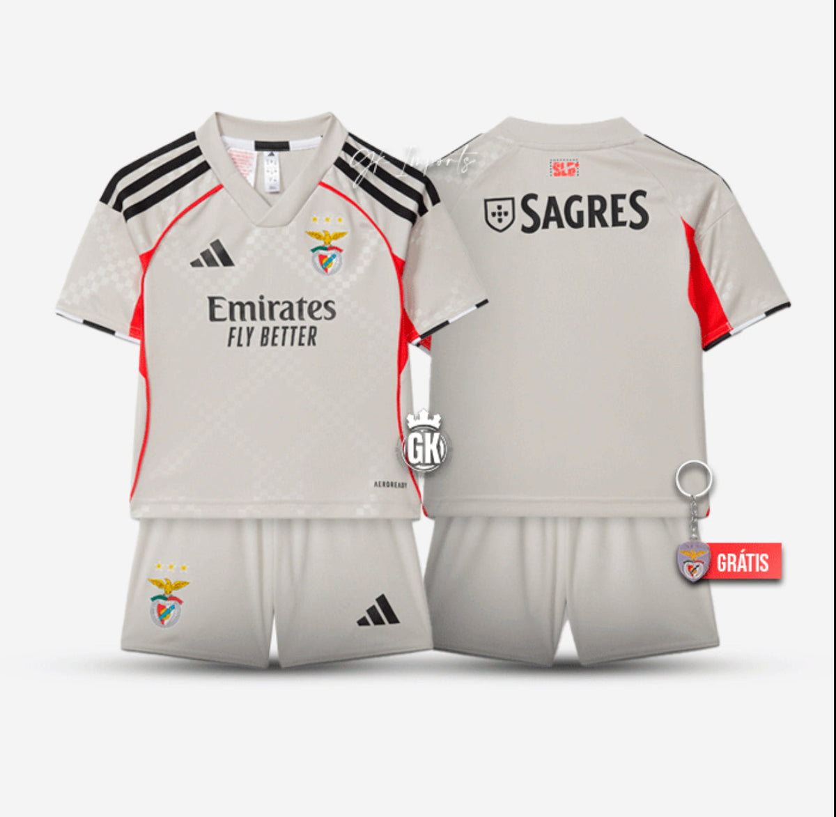Conjunto infantil SECUNDÁRIO bege 2025/26 - ❤️🦅